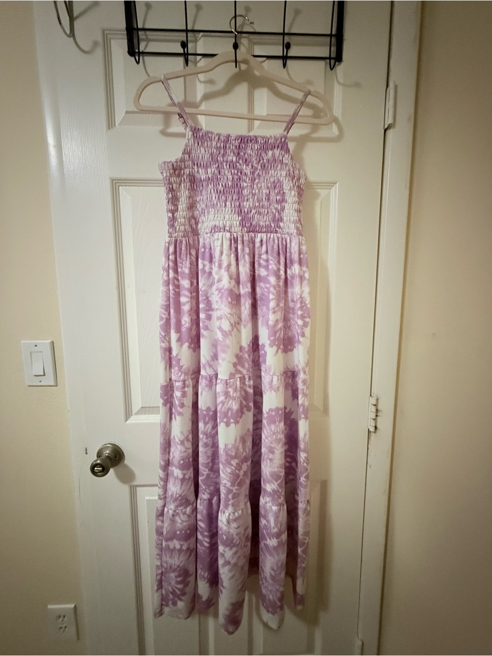 32 Degrees Lilac and White Tie-Dye Maxi Dress